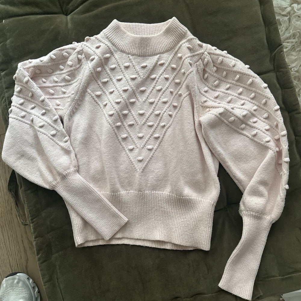 French connection light pink sweater
